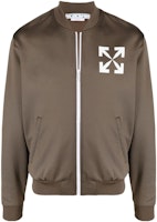 OFF-WHITE Solid Color Zip-Up Jacket Brown OMBD037S22FAB002-6401 OFF-WHITE Solid Color Zip-Up Jacket Brown OMBD037S22FAB002-6401