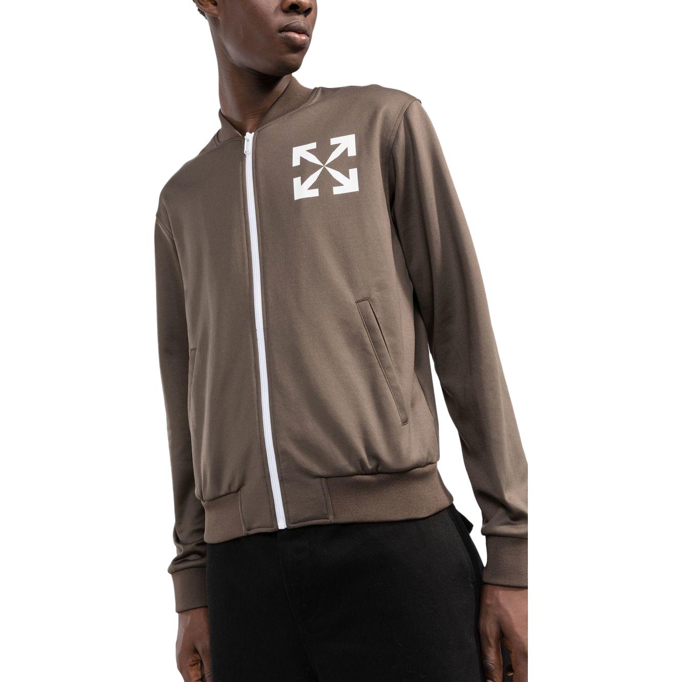 Purchase オフホワイト ソリッドカラー ジップアップジャケット ブラウン OMBD037S22FAB002-6401