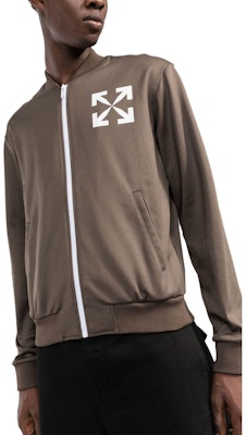 オフホワイト ソリッドカラー ジップアップジャケット ブラウン OMBD037S22FAB002-6401 Purchase オフホワイト ソリッドカラー ジップアップジャケット ブラウン OMBD037S22FAB002-6401