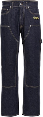 OFF-WHITE 男士高腰修身牛仔裤 深蓝色 刺绣标志 OMYA168S23DEN0024818 Buy OFF-WHITE 男士高腰修身牛仔裤 深蓝色 刺绣标志 OMYA168S23DEN0024818