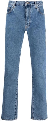 OFF-WHITE Seluar Jeans Biru Muda Lelaki Fit Lurus Koleksi Musim Luruh. OMYA102C99DEN0064901 Order OFF-WHITE Seluar Jeans Biru Muda Lelaki Fit Lurus Koleksi Musim Luruh. OMYA102C99DEN0064901