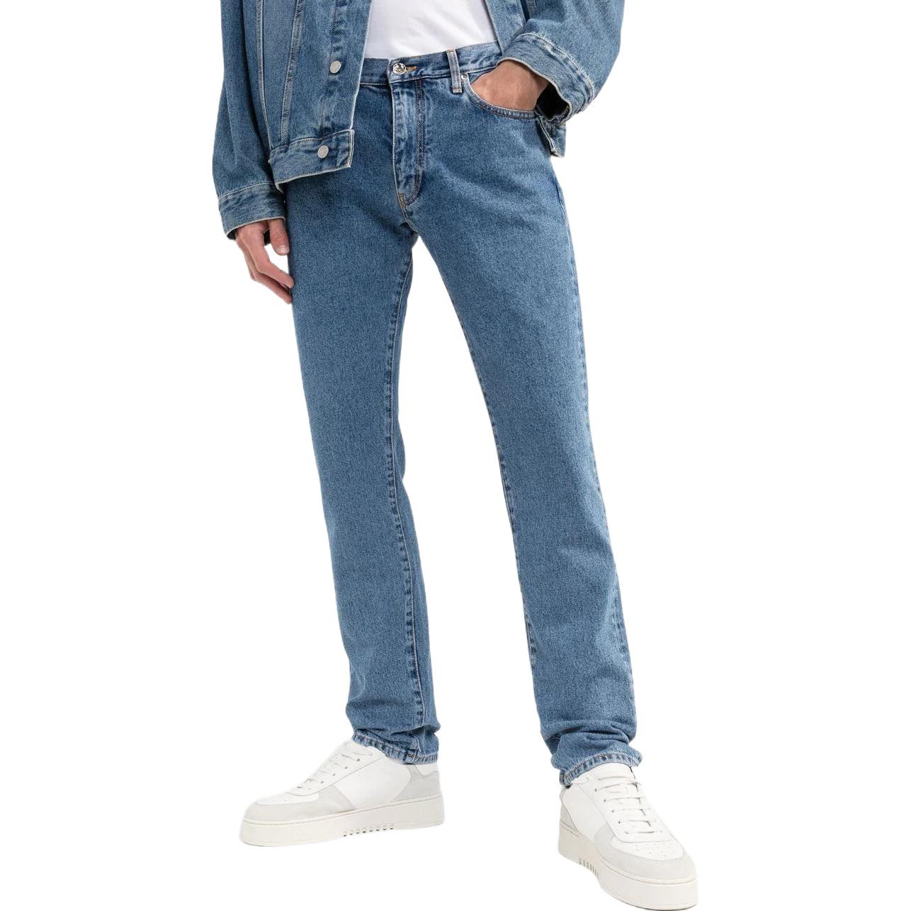 Purchase OFF-WHITE Seluar Jeans Biru Muda Lelaki Fit Lurus Koleksi Musim Luruh. OMYA102C99DEN0064901