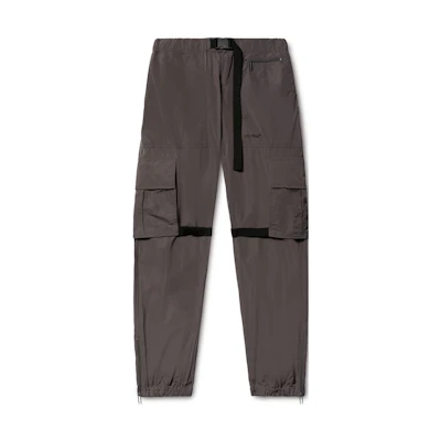 OFF-WHITE Solid Logo Striped Casual Work Pants Loose Fit Men’s Lead Gray OMCF031S23FAB0020710