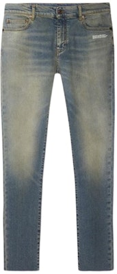 Off-White Split Slim Fit Denim Jeans Vintage Wash/White Buy Off-White Split Slim Fit Denim Jeans Vintage Wash/White