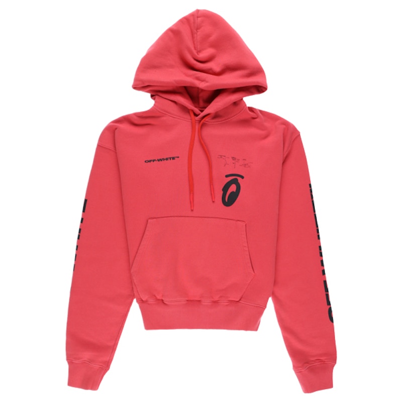 Off-White Splitted Arrows Hoodie Red/Black