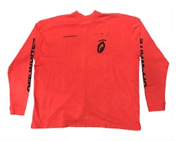 Off-White Splitted Arrows Logo L/S Tee Red Off-White Splitted Arrows Logo L/S Tee Red