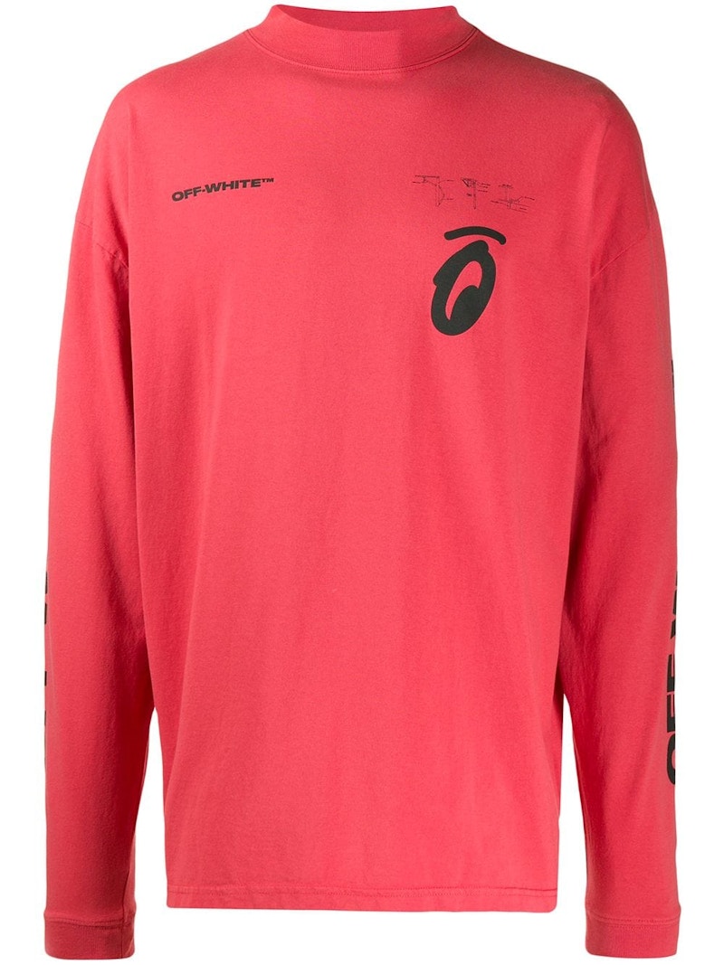 Off-White Splitted Arrows Logo L/S Tee Red 圖 3