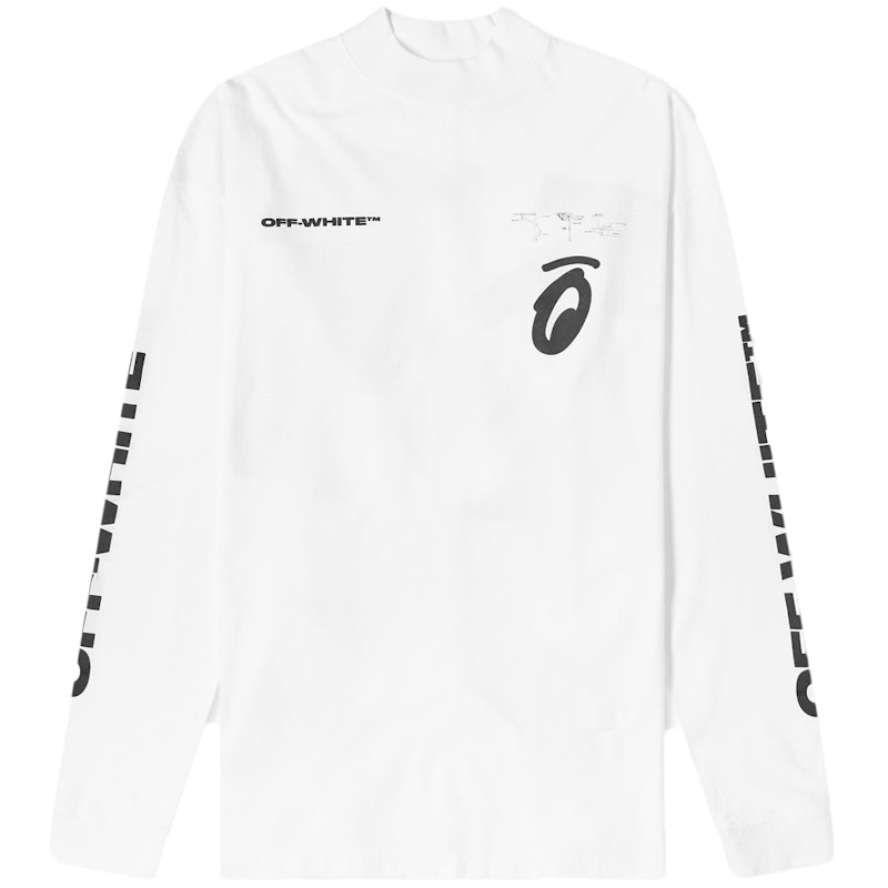 Buy 오프화이트 스플릿 애로우 긴팔티셔츠 (화이트/블랙)
