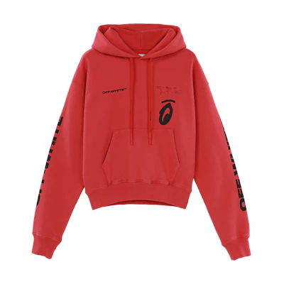 OFF-WHITE Splitted Arrows Oversized Graffiti Hoodie for Men OMBB037E19D250102010