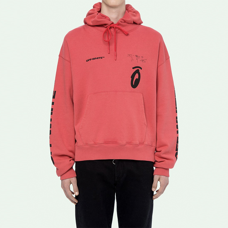 OFF-WHITE Splitted Arrows Oversized Graffiti Hoodie for Men OMBB037E19D250102010 圖 5