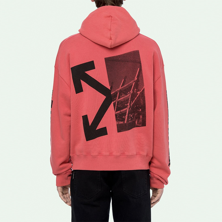 OFF-WHITE Splitted Arrows Oversized Graffiti Hoodie for Men OMBB037E19D250102010 圖 6