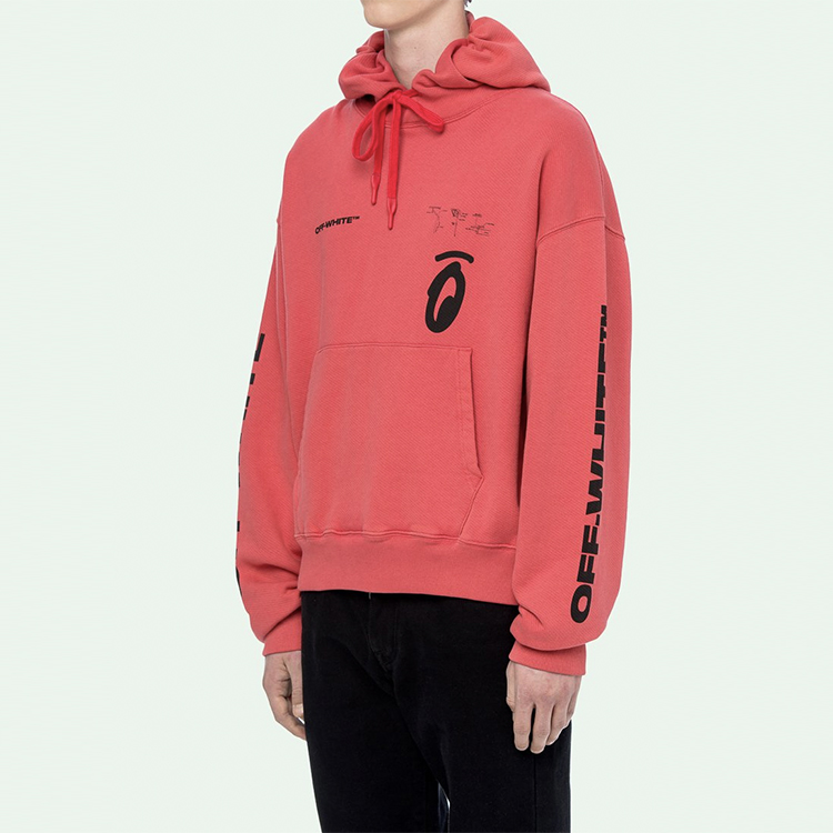 OFF-WHITE Splitted Arrows Oversized Graffiti Hoodie for Men OMBB037E19D250102010 圖 7