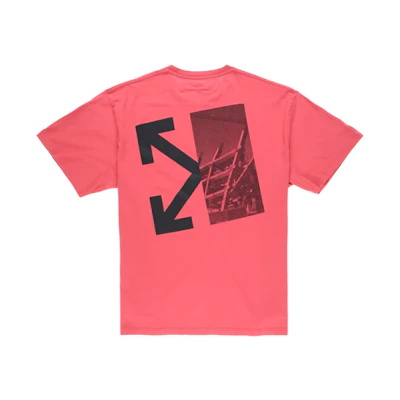 OFF-WHITE Splitted Arrows Oversized Red Tee FW19 OMAA038E191850102010
