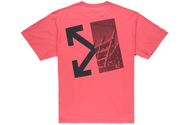 OFF-WHITE Splitted Arrows Oversized Red Tee FW19 OMAA038E191850102010 圖 2