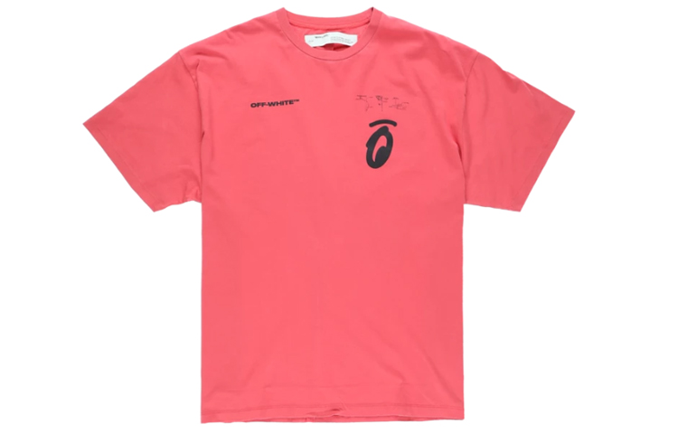 OFF-WHITE Splitted Arrows Oversized Red Tee FW19 OMAA038E191850102010 圖 3