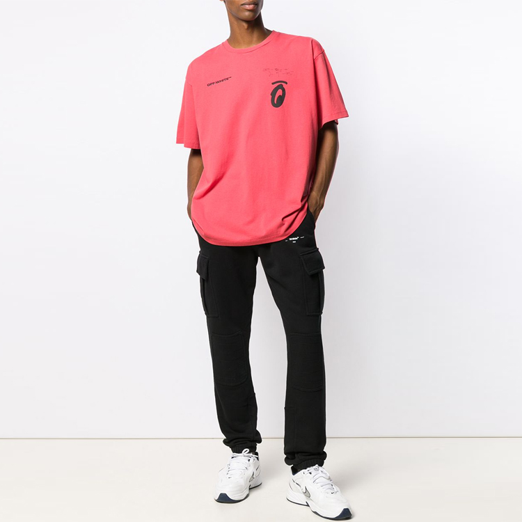 OFF-WHITE Splitted Arrows Oversized Red Tee FW19 OMAA038E191850102010 圖 4