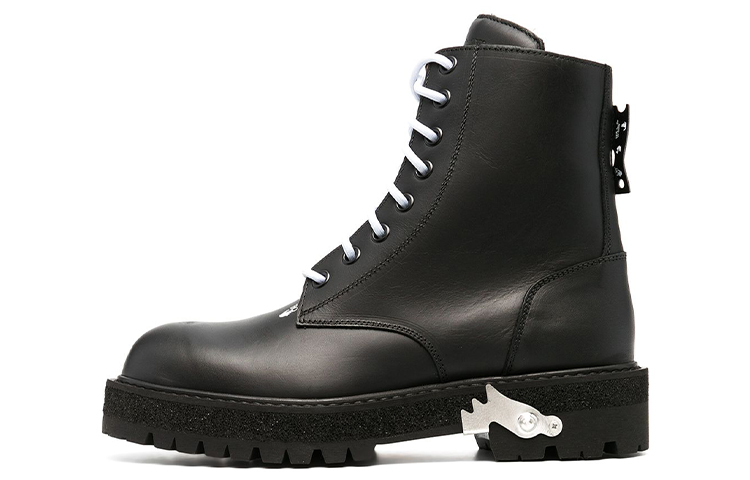 Buy But Off-White Sponge Combat Boot 'Hitam' OMID003R21LEA0011000