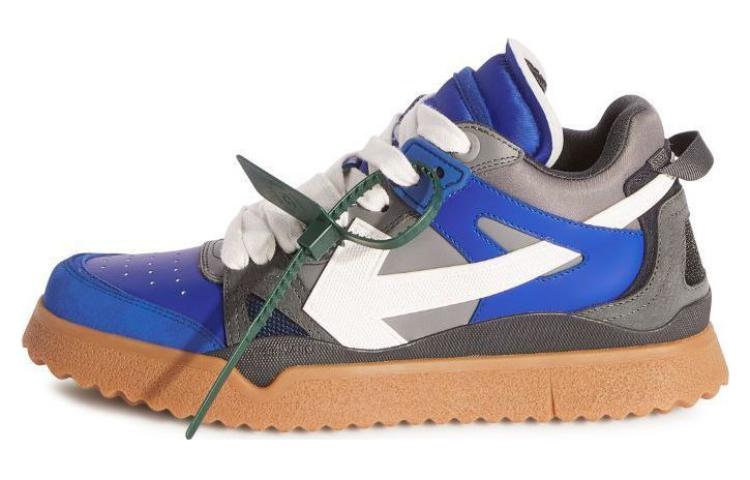 Buy Snekers Off-White Sponge Mid-Top 'Biru Putih Kelabu Coklat Muda' OMIA234F23LEA0026901