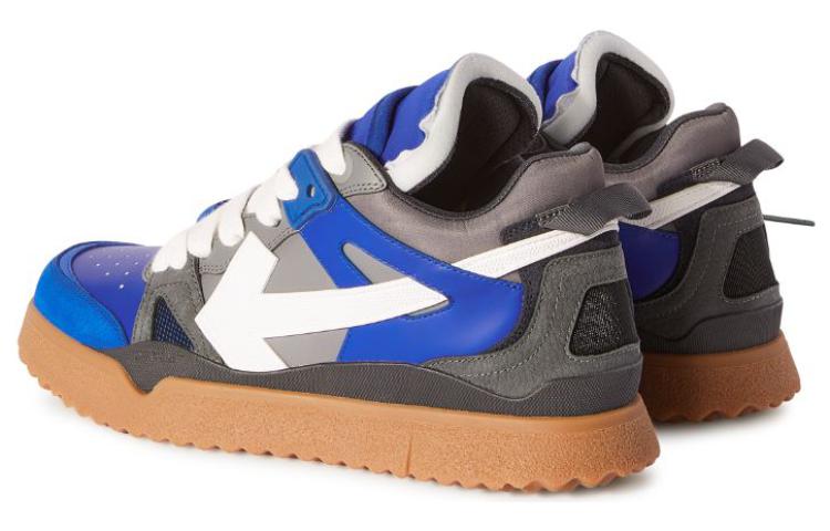 Lookbook Snekers Off-White Sponge Mid-Top 'Biru Putih Kelabu Coklat Muda' OMIA234F23LEA0026901