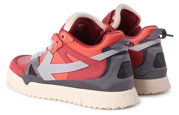 Lookbook Off-White Sponge Sepatu Mid-Top 'Merah Abu-Abu' OMIA234F23LEA0022506