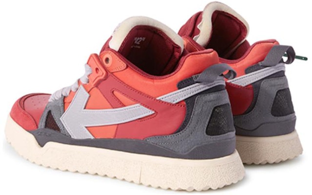 Off-White Sponge Mid-Top Sneakers 'Red Grey' OMIA234F23LEA0022506 Lookbook Off-White Sponge Mid-Top Sneakers 'Red Grey' OMIA234F23LEA0022506