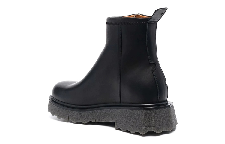 Off-White Sponge Sole Leather Zip Boot 'Black Military Green' 圖 3