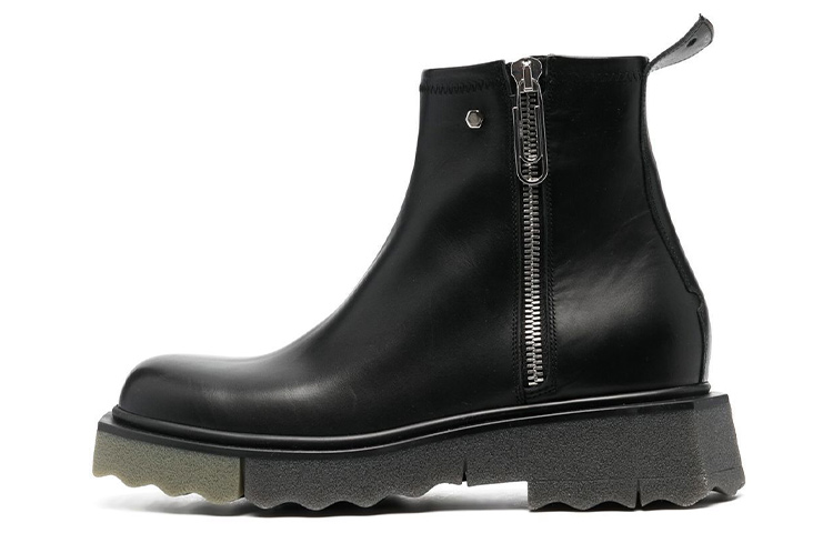 Off-White Sponge Zip Boot 'Black Green' OMID004F22LEA0011056