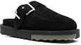 Order Off-White Spongesole Clogs Hitam Suede OMIJ001C99LEA0011056