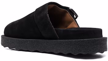 Shop Off-White Spongesole Clogs Black Suede OMIJ001C99LEA0011056