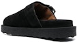 Shop Off-White Spongesole Clogs Hitam Suede OMIJ001C99LEA0011056