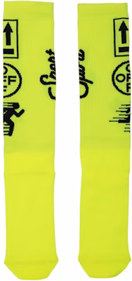 Off-White Sport Socks (SS19) Fluo Yellow/Black Buy Off-White Sport Socks (SS19) Fluo Yellow/Black