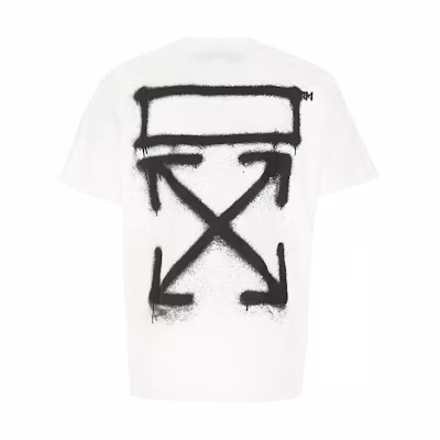 OFF-WHITE Spray Arrows Graphic Tee White Crewneck T-Shirt OMAA038R201850150110
