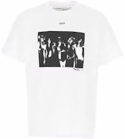 Lookbook OFF-WHITE 噴塗箭頭圖案白色圓領T恤 OMAA038R201850150110