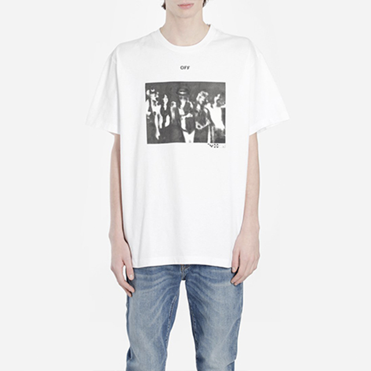 OFF-WHITE Spray Arrows Graphic Tee White Crewneck T-Shirt OMAA038R201850150110 圖 4
