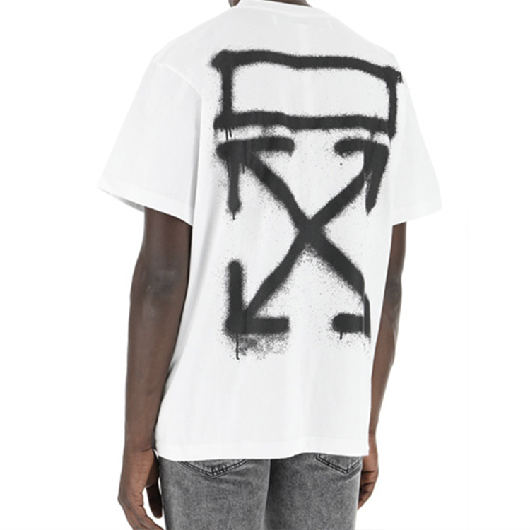 OFF-WHITE Spray Arrows Graphic Tee White Crewneck T-Shirt OMAA038R201850150110 圖 5