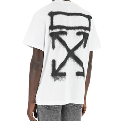 Camiseta Blanca OFF-WHITE Spray Arrows Gráfico Cuello Redondo OMAA038R201850150110 Purchase Camiseta Blanca OFF-WHITE Spray Arrows Gráfico Cuello Redondo OMAA038R201850150110
