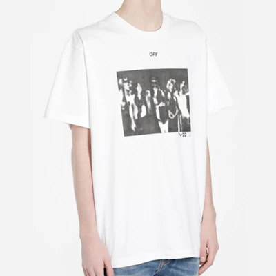 Camiseta Blanca OFF-WHITE Spray Arrows Gráfico Cuello Redondo OMAA038R201850150110 Details for Camiseta Blanca OFF-WHITE Spray Arrows Gráfico Cuello Redondo OMAA038R201850150110