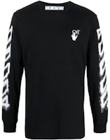 OFF-WHITE Spray Marker Arrows Long Sleeve T-shirt Black White OFF-WHITE Spray Marker Arrows Long Sleeve T-shirt Black White