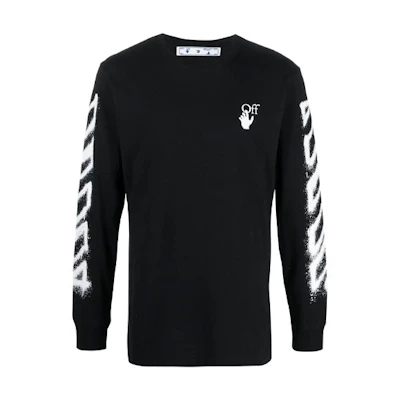 OFF-WHITE Spray Marker Arrows Long Sleeve T-shirt Black White