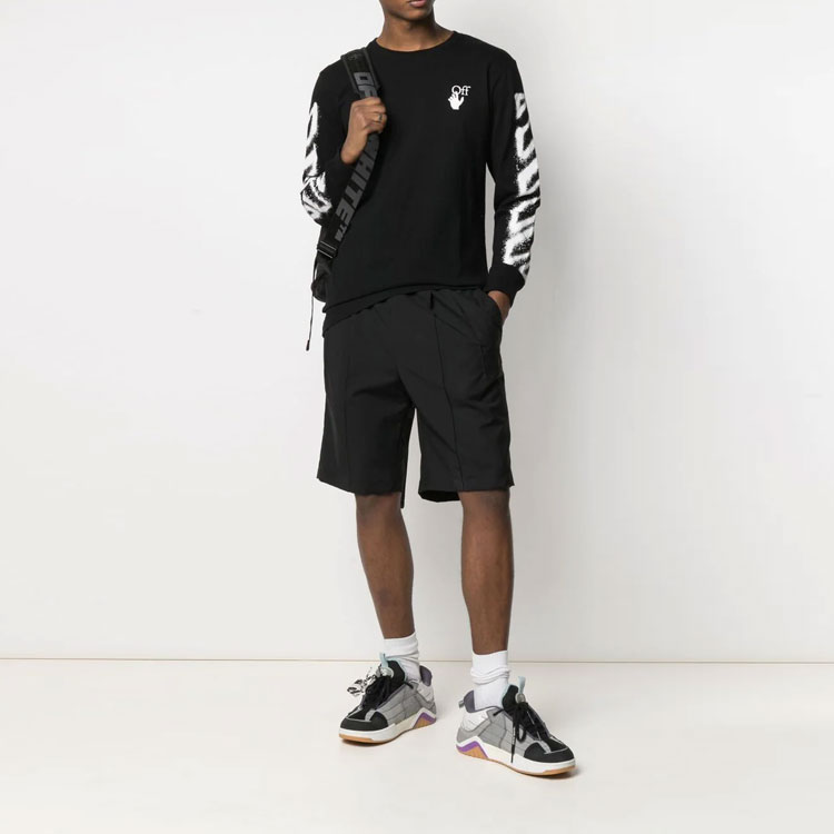 Order OFF-WHITEスプレーマーカーアローLS Tee 黒白 OMAB001S21JER0051001