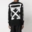Lookbook OFF-WHITE 噴漆箭頭圖案長袖 T 恤 黑白色