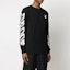 Shop OFF-WHITE 噴漆箭頭圖案長袖 T 恤 黑白色