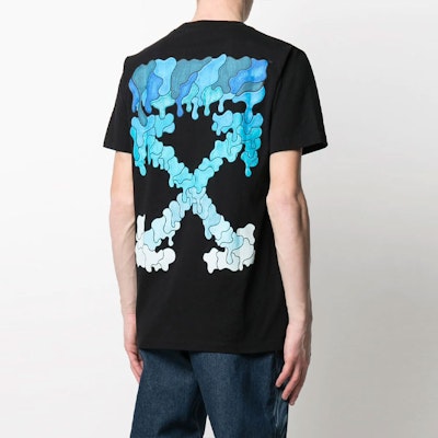 OFF-WHITE Spray Marker T-shirt Black Blue Lookbook OFF-WHITE Spray Marker T-shirt Black Blue
