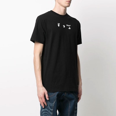 OFF-WHITE Spray Marker T-shirt Black Blue Shop OFF-WHITE Spray Marker T-shirt Black Blue
