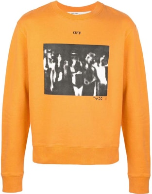 OFF-WHITE Baju Crewneck Cetakan Spray Paint Oren Regular Fit. OMBA025R20E300151910 Order OFF-WHITE Baju Crewneck Cetakan Spray Paint Oren Regular Fit. OMBA025R20E300151910