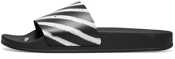 Off-White Spray Stripe Slider 'Black White' OMIA087S19C220371001 Off-White Spray Stripe Slider 'Black White' OMIA087S19C220371001