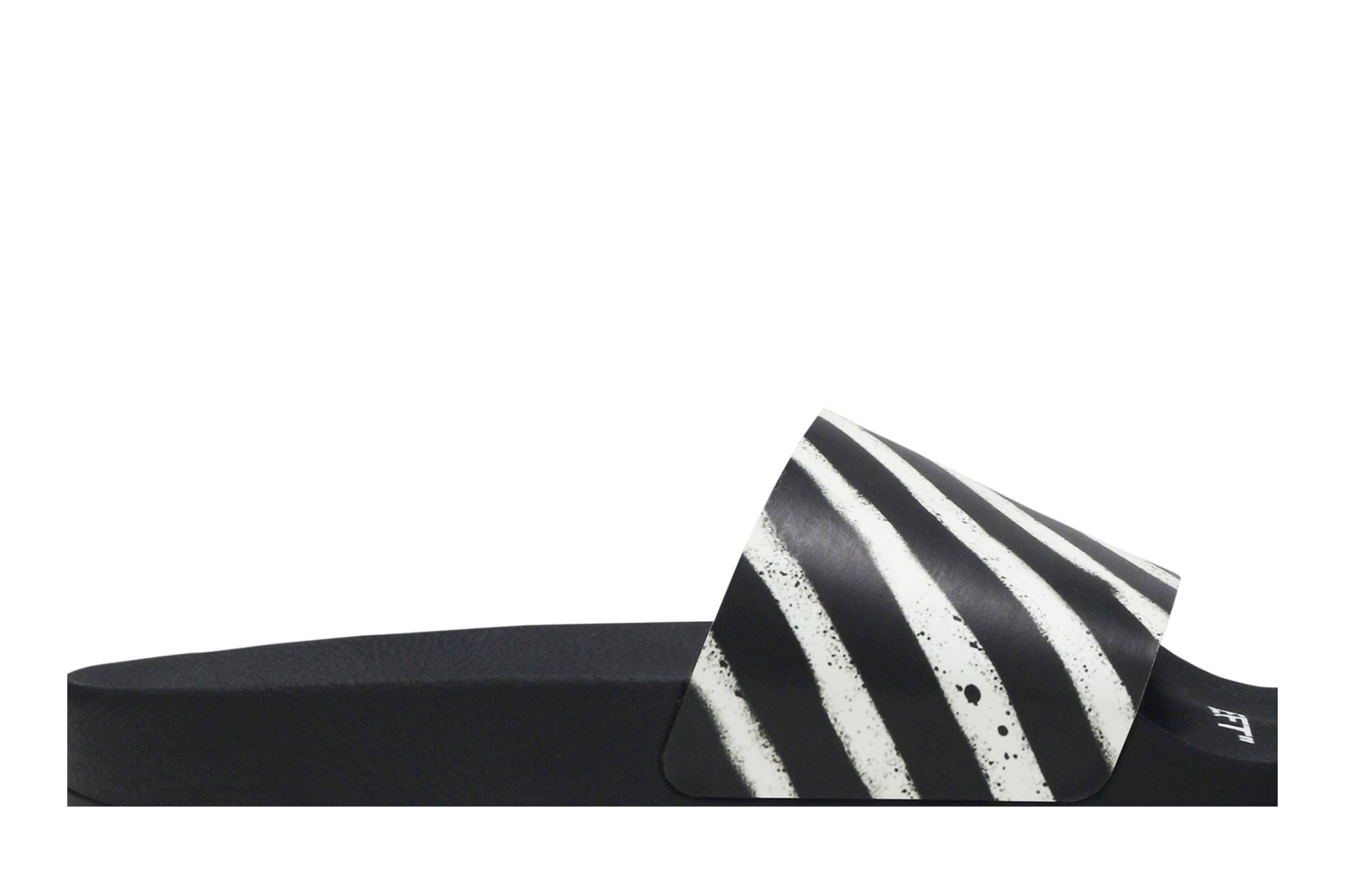 Off-White Spray Stripes Slider 'Black White' 圖 2