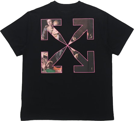 Off-White Sprayed Caravaggio S/S Over Tee Black/White Order Off-White Sprayed Caravaggio S/S Over Tee Black/White