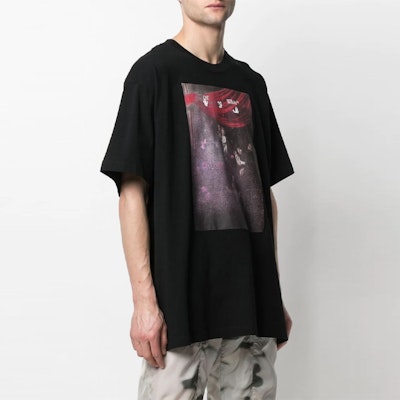 Off-White Sprayed Caravaggio S/S Over Tee Black/White Shop Off-White Sprayed Caravaggio S/S Over Tee Black/White