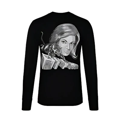 OFF-WHITE SS19 3D Pattern Crew Neck Black Pullover Sweatshirt OMAB021R191850041088